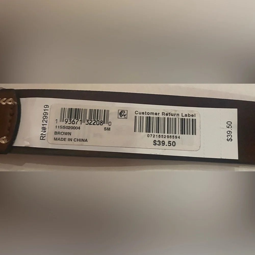 NWT‎ Sun and Stone Men’s Brown Belt Size Small 30-32